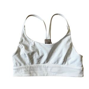 White Lululemon Train Times Bra Size 6